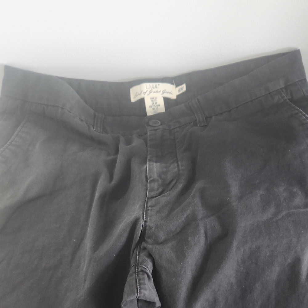 H&M Black Casual Pants/Khaki